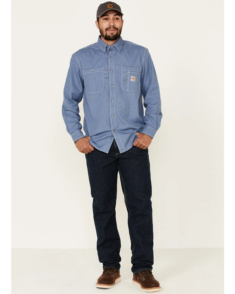 Carhartt Men's FR Force Lightweight Performance Woven Long Sleeve Work Shirt