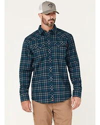 Cody James Men's FR Plaid Print Long Sleeve Snap Work Shirt