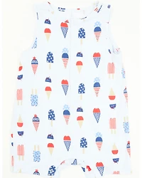 Angel Dear Infant Boys' American Ice Cream Shortie Sleeveless Snap Onesie