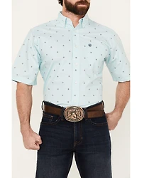 Ariat Men's Royce Geo Print Short Sleeve Button-Down Western Shirt