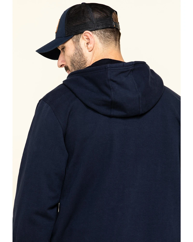 Hawx Men's FR Zip Up Fleece Work Hoodie - Tall