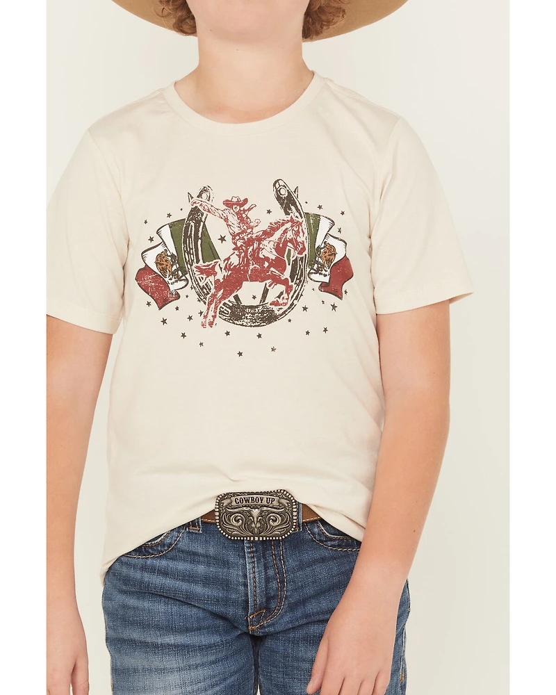 Sable Sky Boys' Mexico Flag Short Sleeve Graphic T-Shirt
