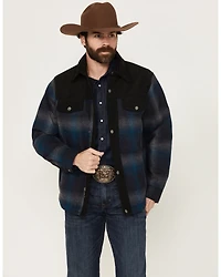 Pendleton Men's Timberline Plaid Print Quilted Snap Shirt Jacket