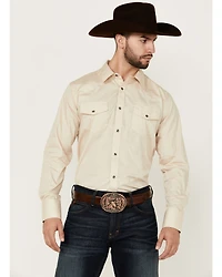 Gibson Men's Basic Solid Long Sleeve Pearl Snap Western Shirt