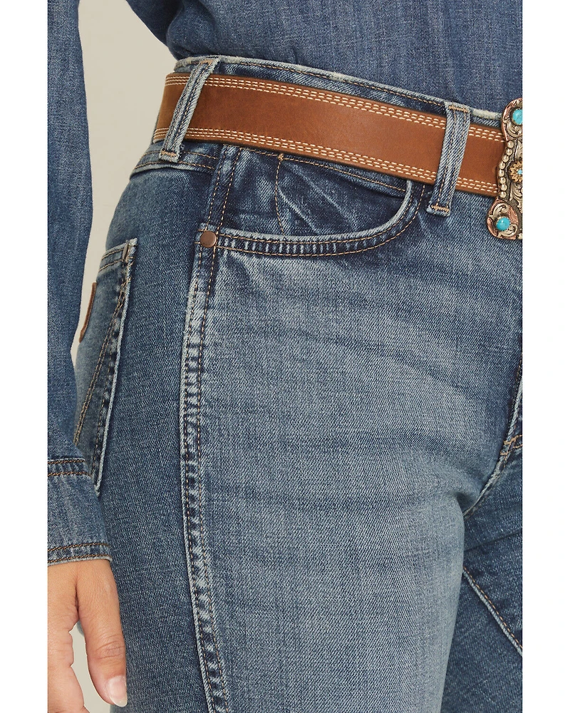 Wrangler Retro Women's Dark Wash Natalia High Rise Bailey Bootcut Stretch Denim Jeans