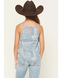 Wrangler Girls' Bandana Print Denim Tank