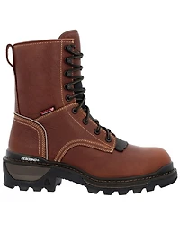 Rocky Men's Rams Horn Waterproof Lace-Up Logger Work Boots - Composite Toe