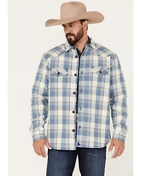 Cody James Men's Oregon Trail Plaid Button-Down Bonded Western Flannel Shirt