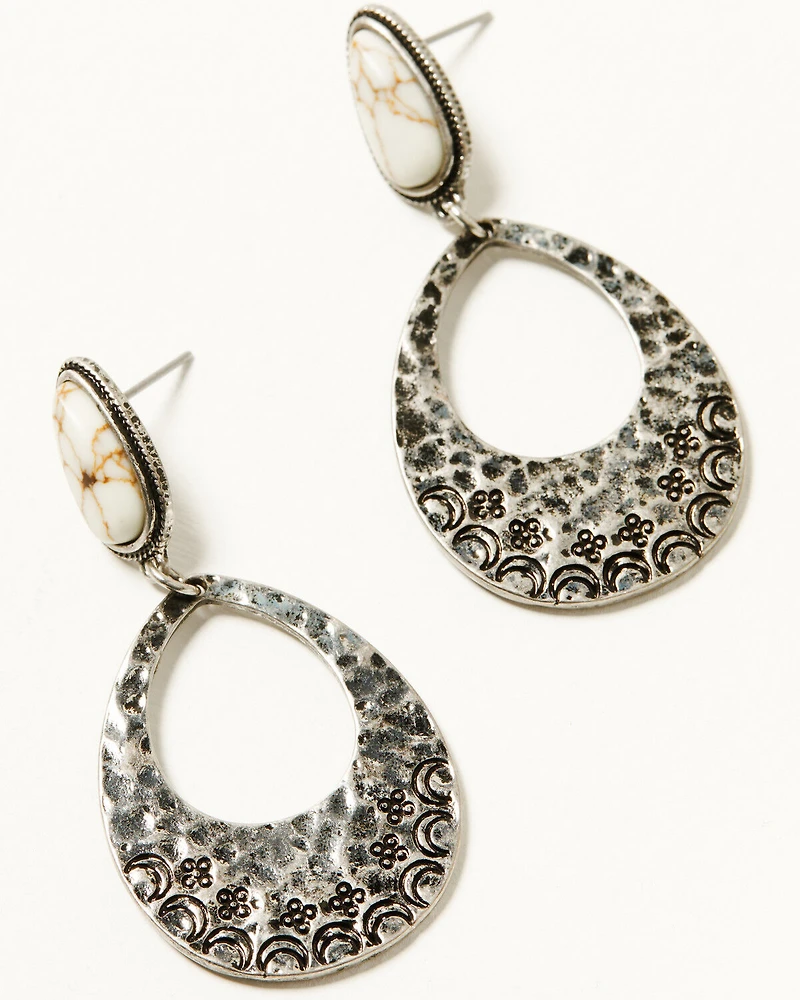 Shyanne Women's Isla Oasis Stamped Teardrop Earrings