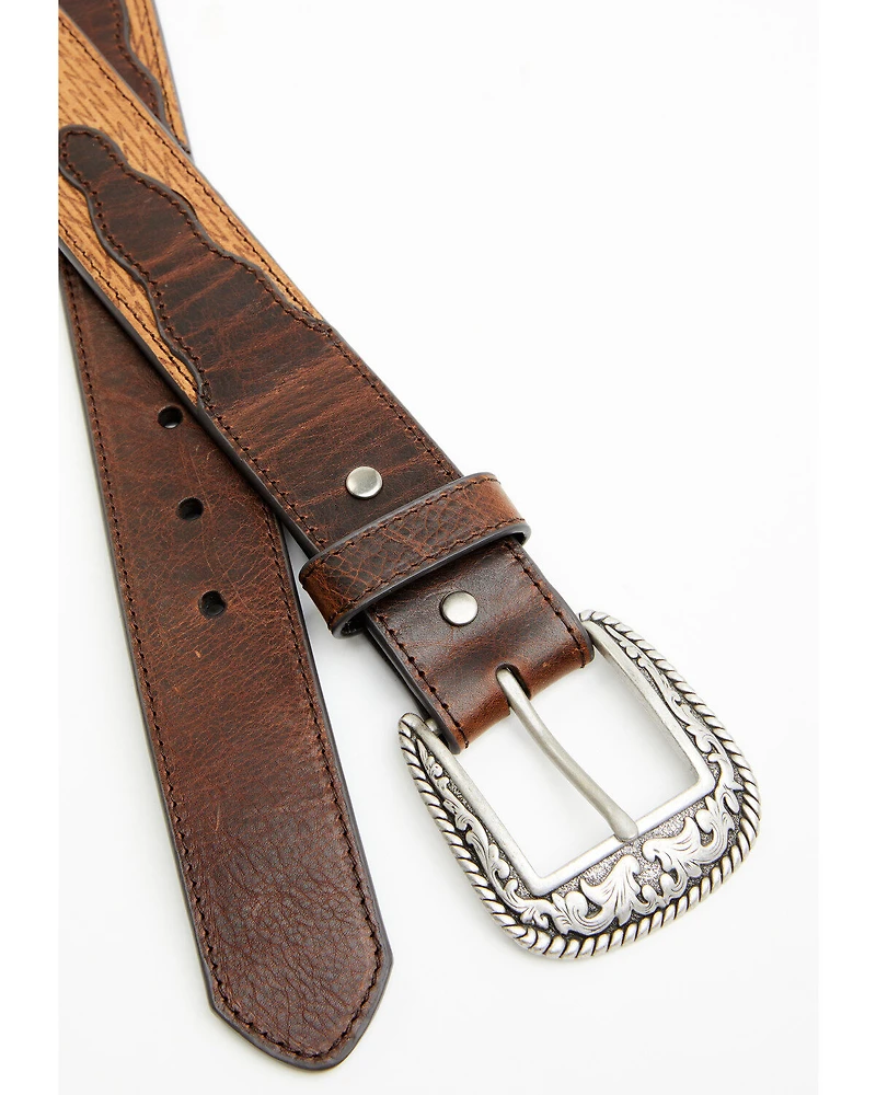 RANK 45® Men's Holt Southwestern Embossed Leather Belt