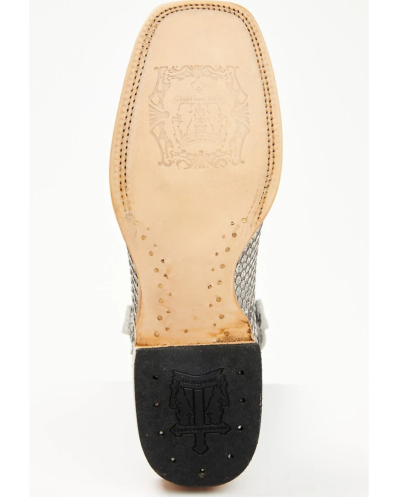 Tanner Mark Men's Exotic Python Western Boots - Broad Square Toe