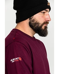 Ariat Men's FR Roughneck Skull Logo Crew Long Sleeve Work T-Shirt - Big