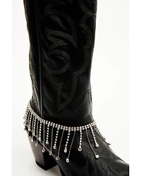 Shyanne Women's Rhinestone Studded Fringe Boot Jewelry