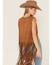 Fornia Women's Suede Fringe Vest