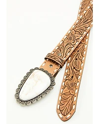 Shyanne Women's Whipstitch Stone Buckle Western Belt