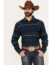 Cody James Men's Detroit Southwestern Print Long Sleeve Snap Flannel Shirt