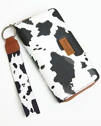Wrangler Women's Boot Barn Exclusive Daisy Cow Print Wallet
