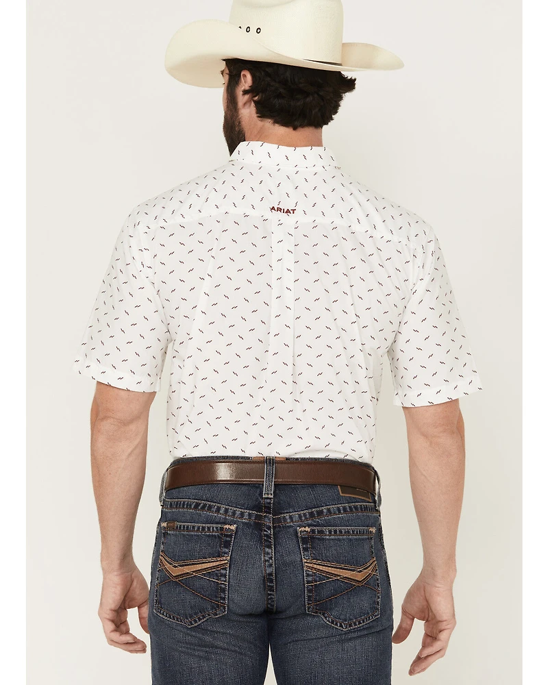 Ariat Men's Grant Geo Print Short Sleeve Button-Down Western Shirt