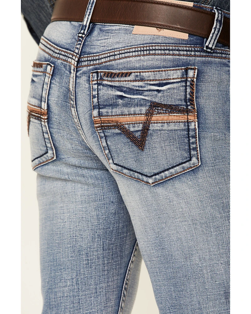 Cody James Core Men's Holt Wash Wyatt Slim Bootcut Stretch Denim Jeans