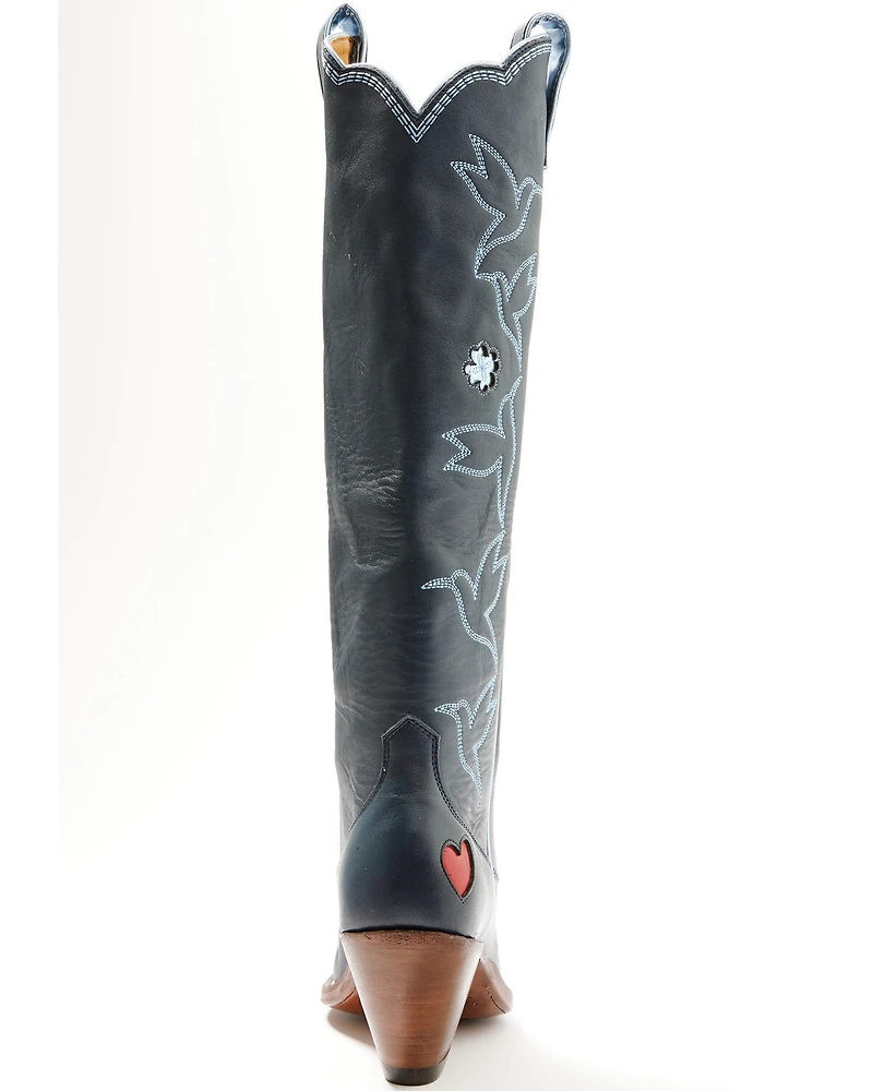 Besita Boots Women's The Honey Bird Embroidered Tall Western - Snip Toe