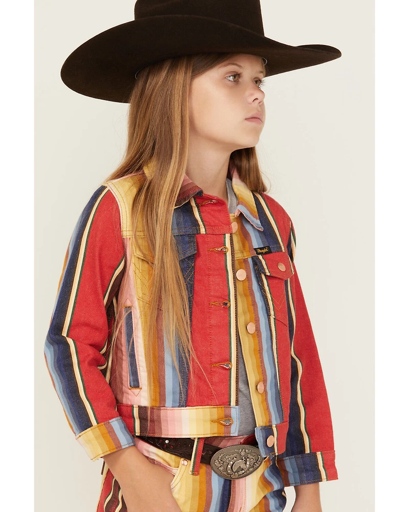 Wrangler X Lainey Wilson Girls' Rodeo Striped Trucker Jacket