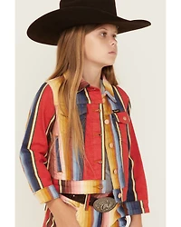 Wrangler X Lainey Wilson Girls' Rodeo Striped Trucker Jacket