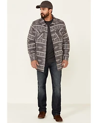 Rock & Roll Denim Men's Southwestern Jacquard Print Long Sleeve Button Down Shirt Jacket