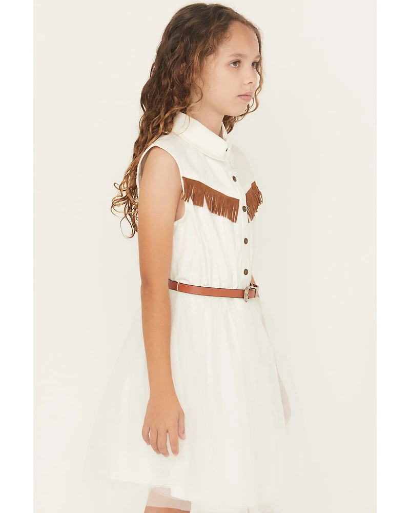 Sugar California Girls' Fringe Tutu Mini Dress
