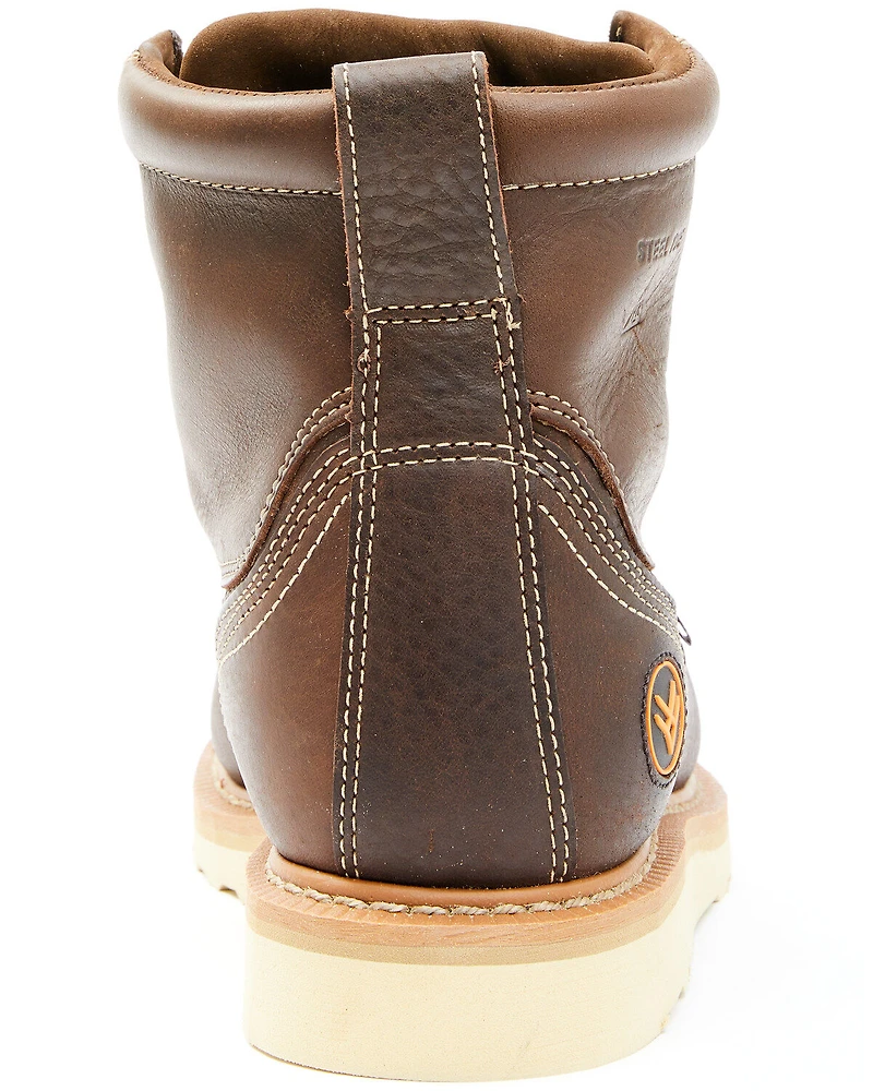 Hawx Men's USA Moc Wedge Value Work Boots - Steel Toe