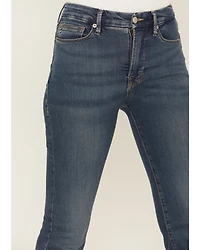 Good American Women's Legs Dark Wash High Rise Flare Denim Jeans