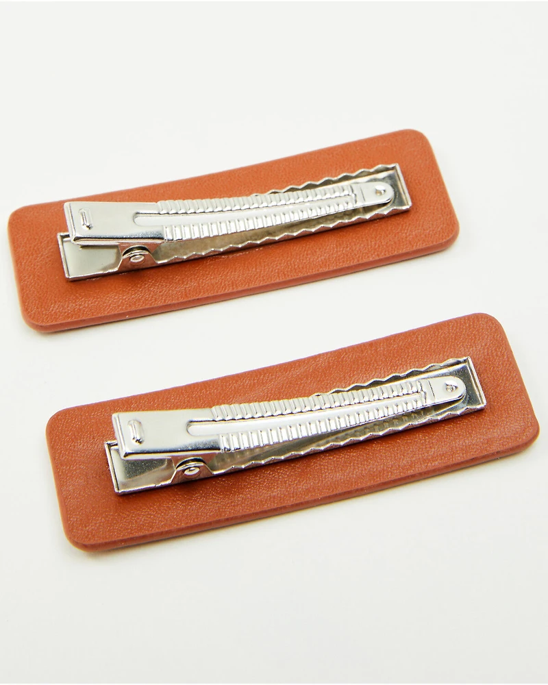 Idyllwind Women's Buck Off Faux Leather Hair Clip Set - 2 Piece