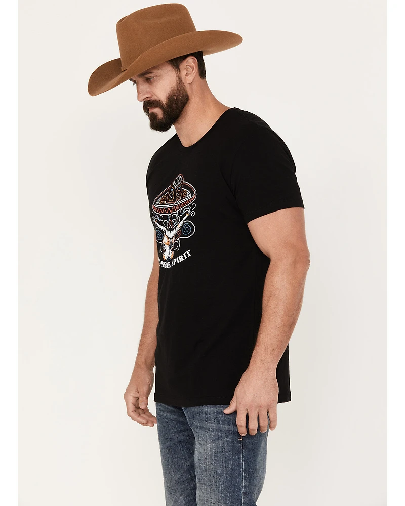 Moonshine Spirit Men's Beads Short Sleeve Graphic T-Shirt