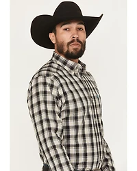 Ariat Men's Garrett Plaid Print Long Sleeve Button-Down Western Shirt