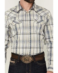 Cody James Men's Western Wind Plaid Print Long Sleeve Snap Shirt