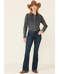 Kimes Ranch Women's Dark Wash Lola Raw Trousers