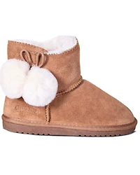 Cloud Nine Girls' Sheepskin Pom Boots - Round Toe