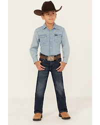 Wrangler 20X Boys' Dark Wash Slim Fit Vintage Bootcut Denim Jeans