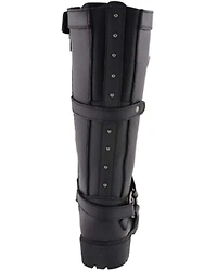 Milwaukee Leather Women’s Jane Combat Style Harness Motorcycle Boots - Round Toe