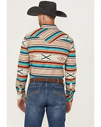 Rock & Roll Denim Men's Southwestern Print Long Sleeve Snap Western Stretch Shirt