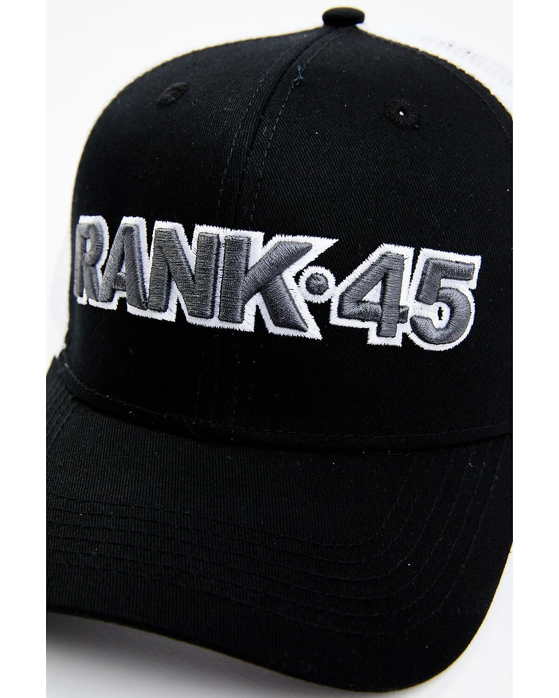 RANK 45® Men's Embroidered Logo Mesh-Back Ball Cap