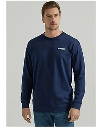 Wrangler Men's FR Skull Flag Long Sleeve Graphic T-Shirt