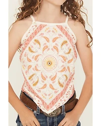 Shyanne Girls' Bandana Print Halter Tank Top