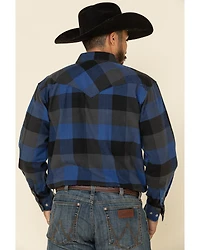 Resistol Men's Montreal Large Plaid Long Sleeve Western Shirt