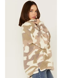 Stillwater Supply Women's Camo Print Sherpa Zip Sweater