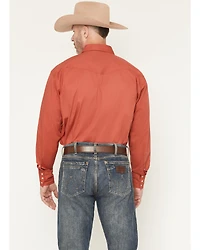 Roper Men's Solid Long Sleeve Snap Stretch Western Shirt