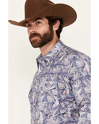 Wrangler 20X Men's Paisley Print Long Sleeve Pearl Snap Stretch Western Shirt