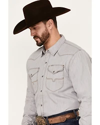 Kimes Ranch Men's Grimes Denim Long Sleeve Pearl Snap Western Shirt
