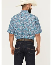 Roper Men's Amarillo Paisley Short Sleeve Pearl Snap Western Shirt