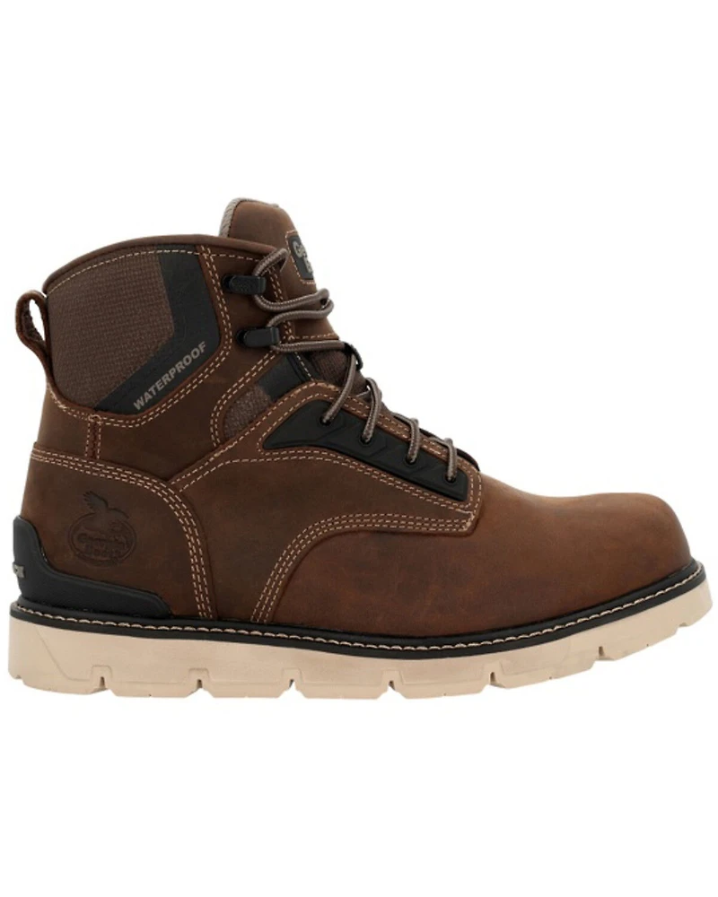 Georgia Men's 6" Carbon Flex Wedge Waterproof Work Boots - Toe