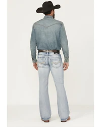 Rock & Roll Denim Men's Boot Barn Exclusive Light Wash Pistol Bootcut Stretch Jeans